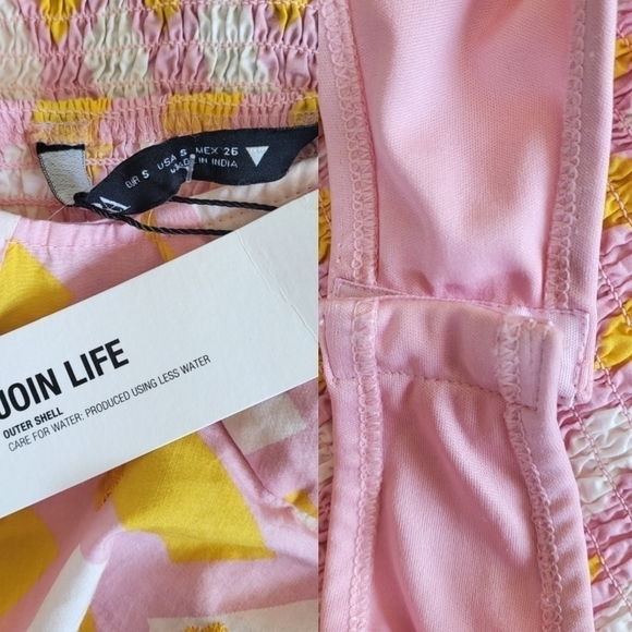 New Zara Poplin Floral Embroidery Barbie Pink Geo Print Bodysuit/Top NWT Small - Picture 16 of 17